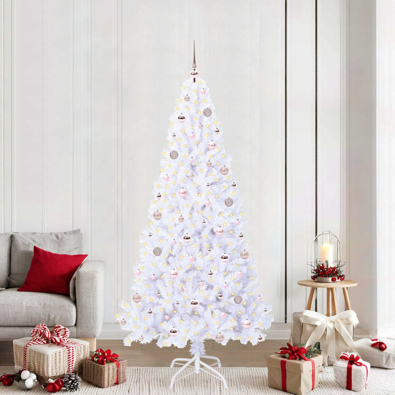 Load image into Gallery viewer, Vidaxl kunstkerstboom met 300 led wit 210 cm pvc en staal
