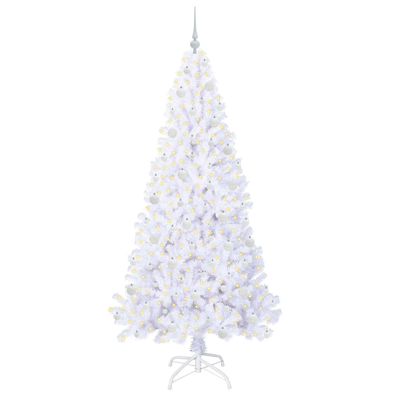 Load image into Gallery viewer, Vidaxl kunstkerstboom met 300 led wit 210 cm pvc en staal
