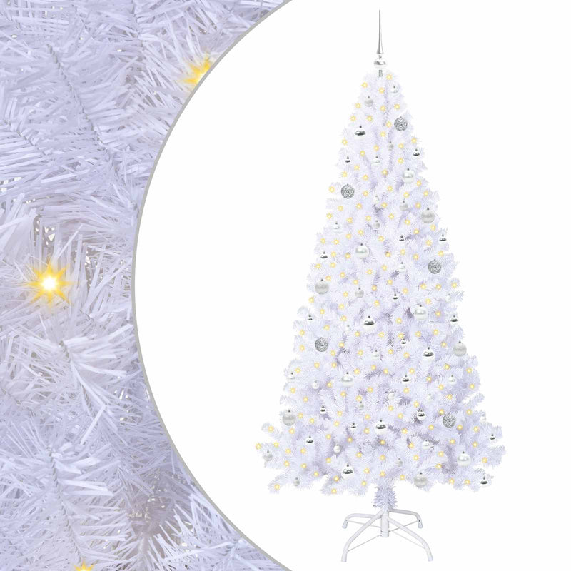 Load image into Gallery viewer, Vidaxl kunstkerstboom met 300 led wit 210 cm pvc en staal

