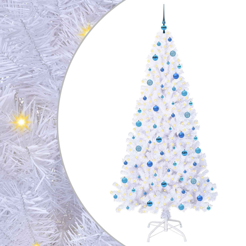 Load image into Gallery viewer, Vidaxl kunstkerstboom met 300 led wit 210 cm pvc en staal

