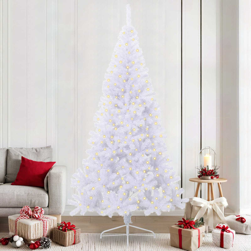 Load image into Gallery viewer, Vidaxl kunstkerstboom met 300 led wit 240 cm pvc en staal
