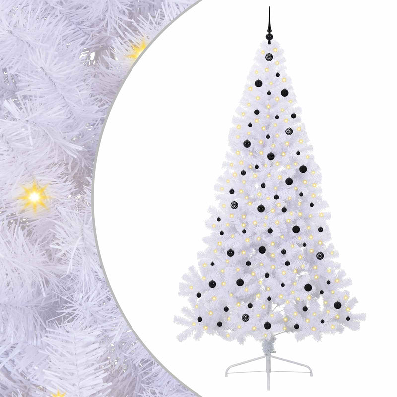 Load image into Gallery viewer, Vidaxl kunstkerstboom met 300 led wit 240 cm pvc en staal
