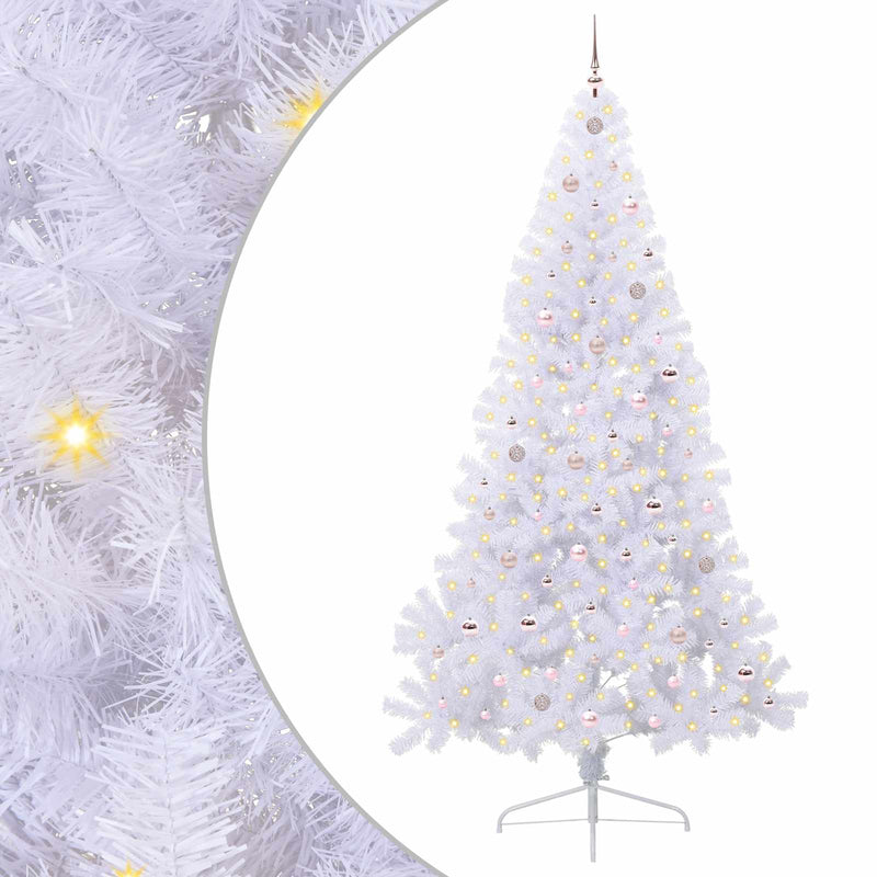 Load image into Gallery viewer, Vidaxl kunstkerstboom met 300 led wit 240 cm pvc en staal
