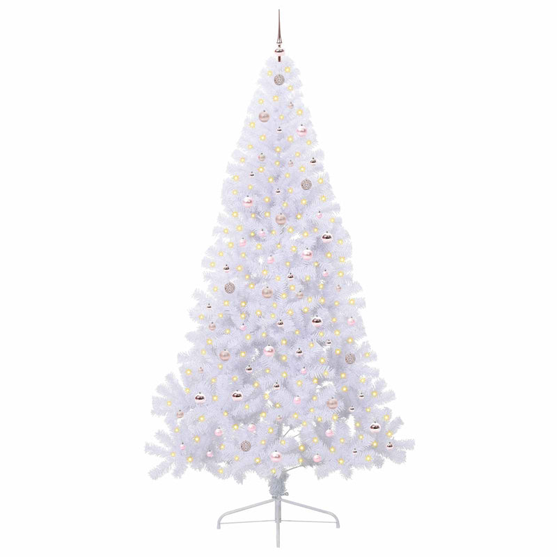 Load image into Gallery viewer, Vidaxl kunstkerstboom met 300 led wit 240 cm pvc en staal
