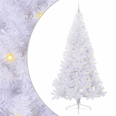 Vidaxl kunstkerstboom met 300 led wit 240 cm pvc en staal