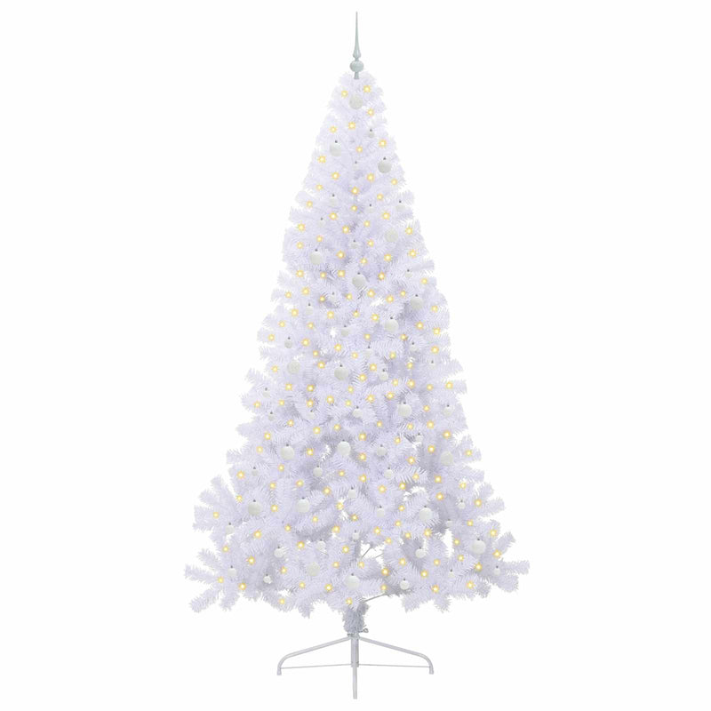 Load image into Gallery viewer, Vidaxl kunstkerstboom met 300 led wit 240 cm pvc en staal
