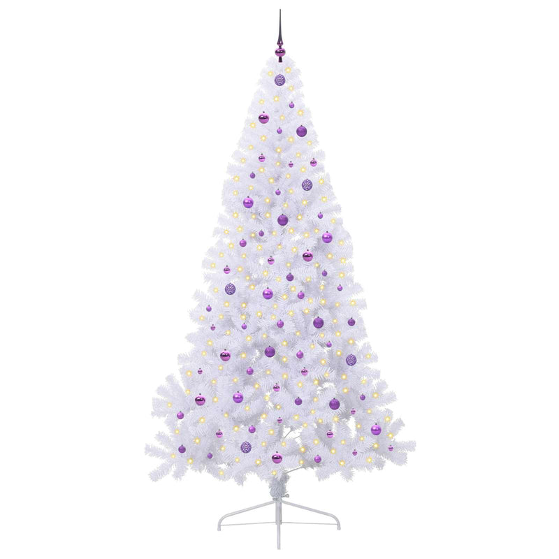 Load image into Gallery viewer, Vidaxl kunstkerstboom met 300 led wit 240 cm pvc en staal
