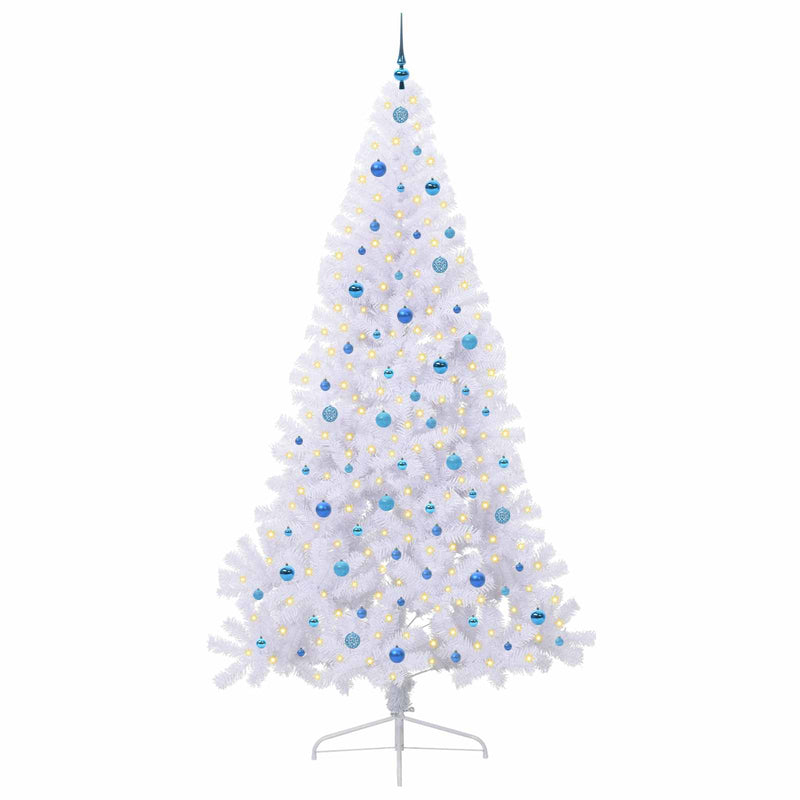 Load image into Gallery viewer, Vidaxl kunstkerstboom met 300 led wit 240 cm pvc en staal
