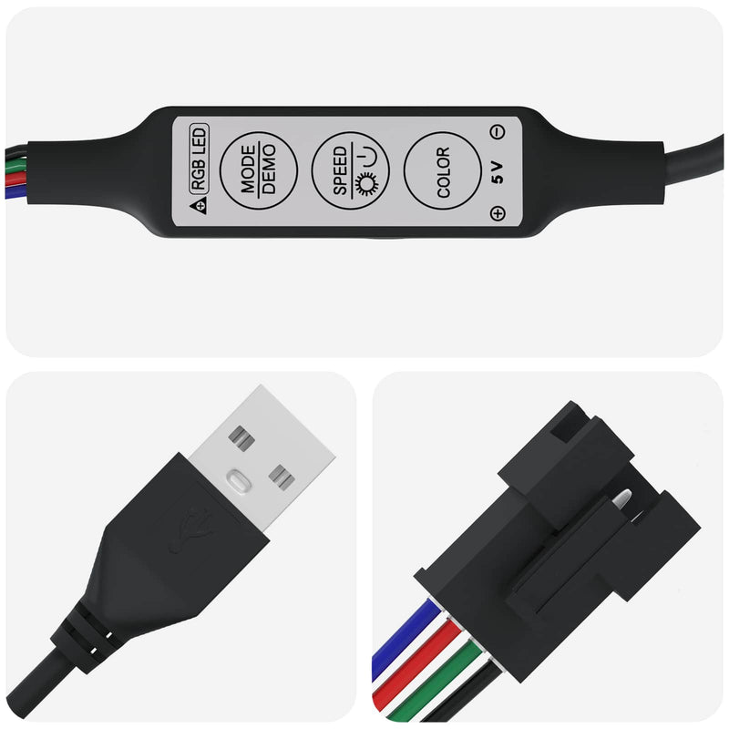 Load image into Gallery viewer, Vidaxl led-strip 2 pcs zwart en transparant 2500 mm koper en kunststof
