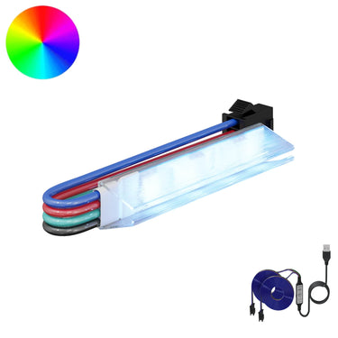 Vidaxl led-strip 2 pcs zwart en multikleur 1745 mm koper en kunststof