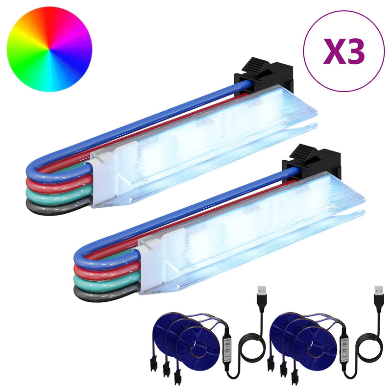 Load image into Gallery viewer, Vidaxl led-strip 2 pcs zwart en multikleur 1745 mm koper en kunststof
