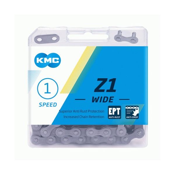 Load image into Gallery viewer, KMC Z 1 EPT 128 - 1 2x1 8 - 8.6mm - 128 schakels - Donker Zilver
