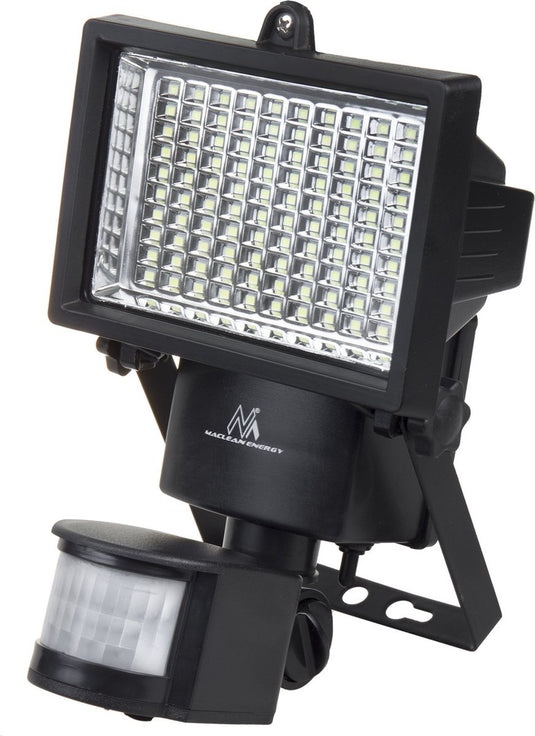 Maclean - solar led lamp - spotlight met bewegingssensor - ip44 6w 360 lumen 6000k