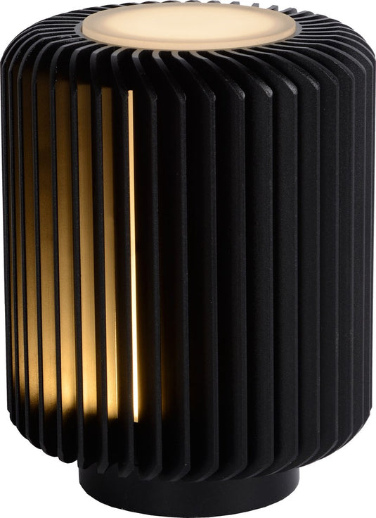 Lucide turbin - tafellamp - ø 10,6 cm - led - 1x5w 3000k - zwart