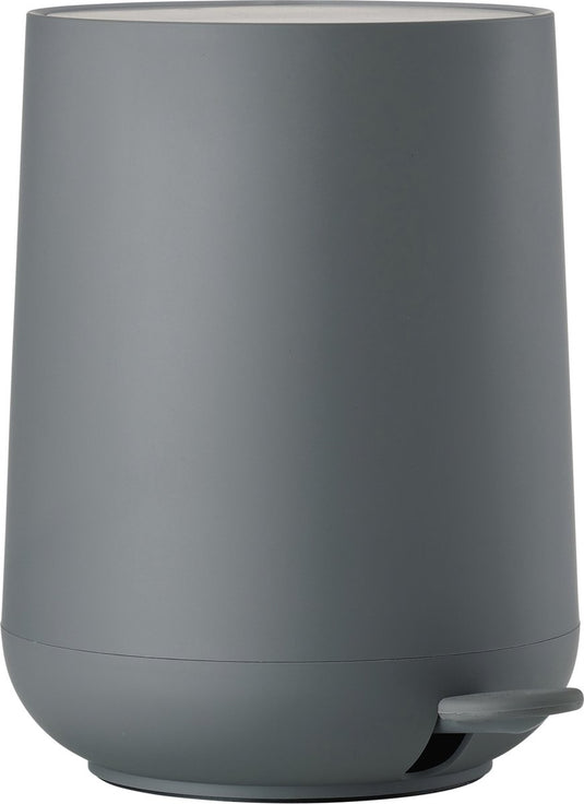 Zone denmark nova pedaalemmer - prullenbak badkamer softclose - afvalemmer klein - toilet badkamer accessoires - kunststof - 5 liter - 29 x 23 cm - grijs