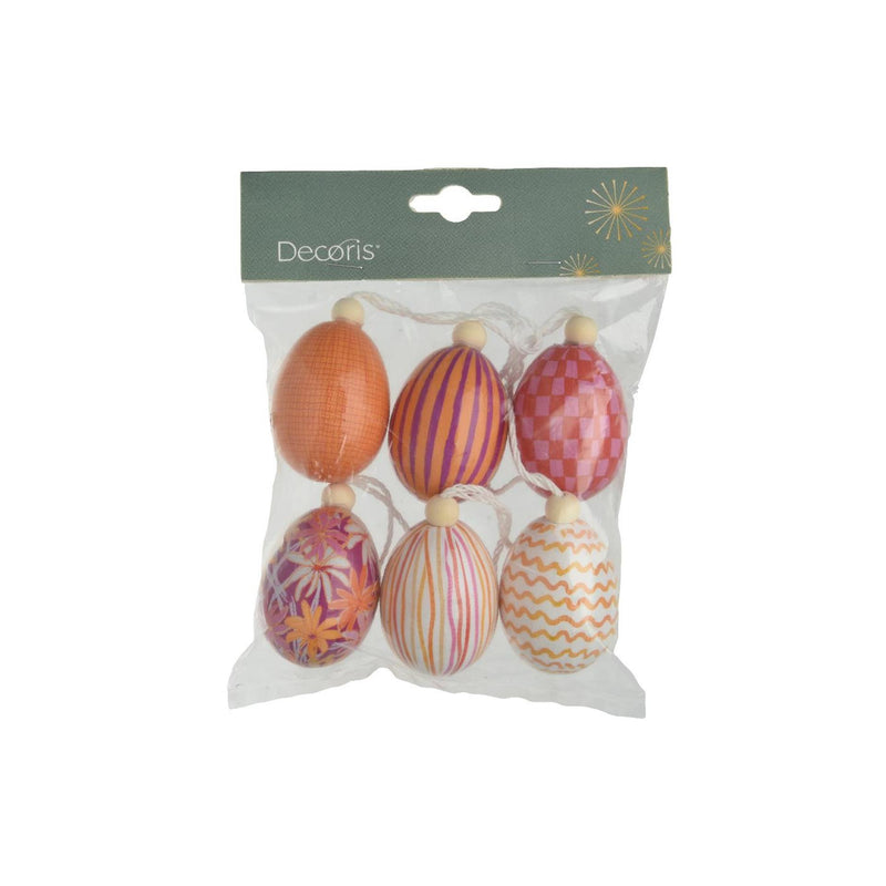 Afbeelding laden in galerijviewer, Decoris hangdecoratie ei foam ã˜4xh6cm 6 assorti
