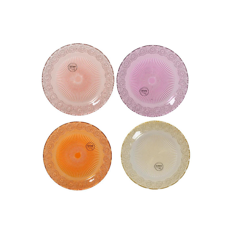 Load image into Gallery viewer, Decoris dinerbord glas ø25xh1,8cm 4 assorti
