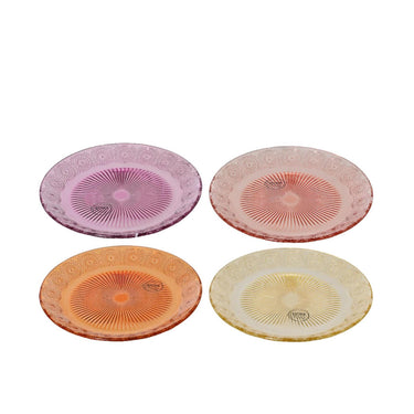 Decoris dinerbord glas ã˜25xh1,8cm 4 assorti