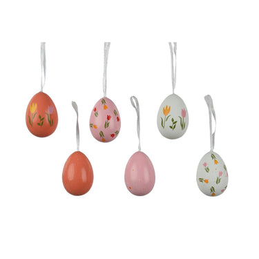 Decoris hangdecoratie paasei polystyreen 6ã˜4xh6cm assorti