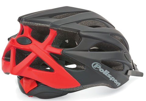 cycling helmet twig unisex 55/58 cm easy-lock black/red