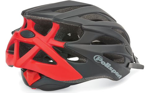 cycling helmet twig unisex 58/61 cm easy-lock black/red