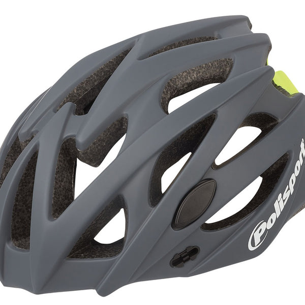 polisport twig bicycle helmet m 55-58cm black/grey