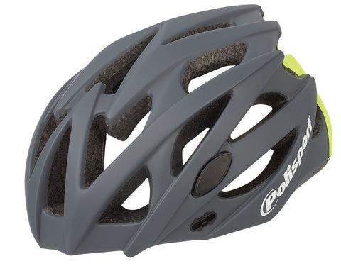 polisport twig bicycle helmet l 58-61cm grey/fluo yellow