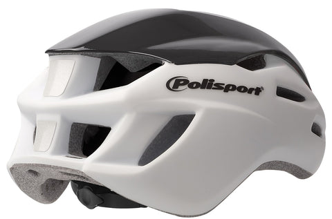 polissport helmet aero road matt white/gloss black/yellow l 58-61cm