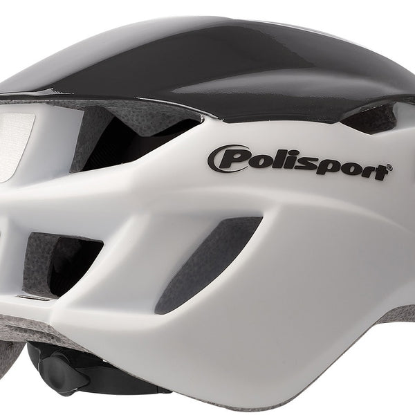 polissport helmet aero road matt white/gloss black/yellow l 58-61cm