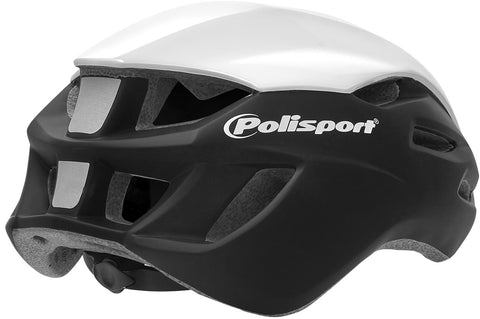 polissport helmet aero road matt white/gloss white/grey l 58-61cm