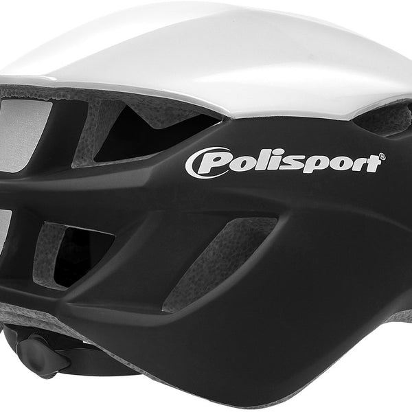 polissport helmet aero road matt white/gloss white/grey l 58-61cm