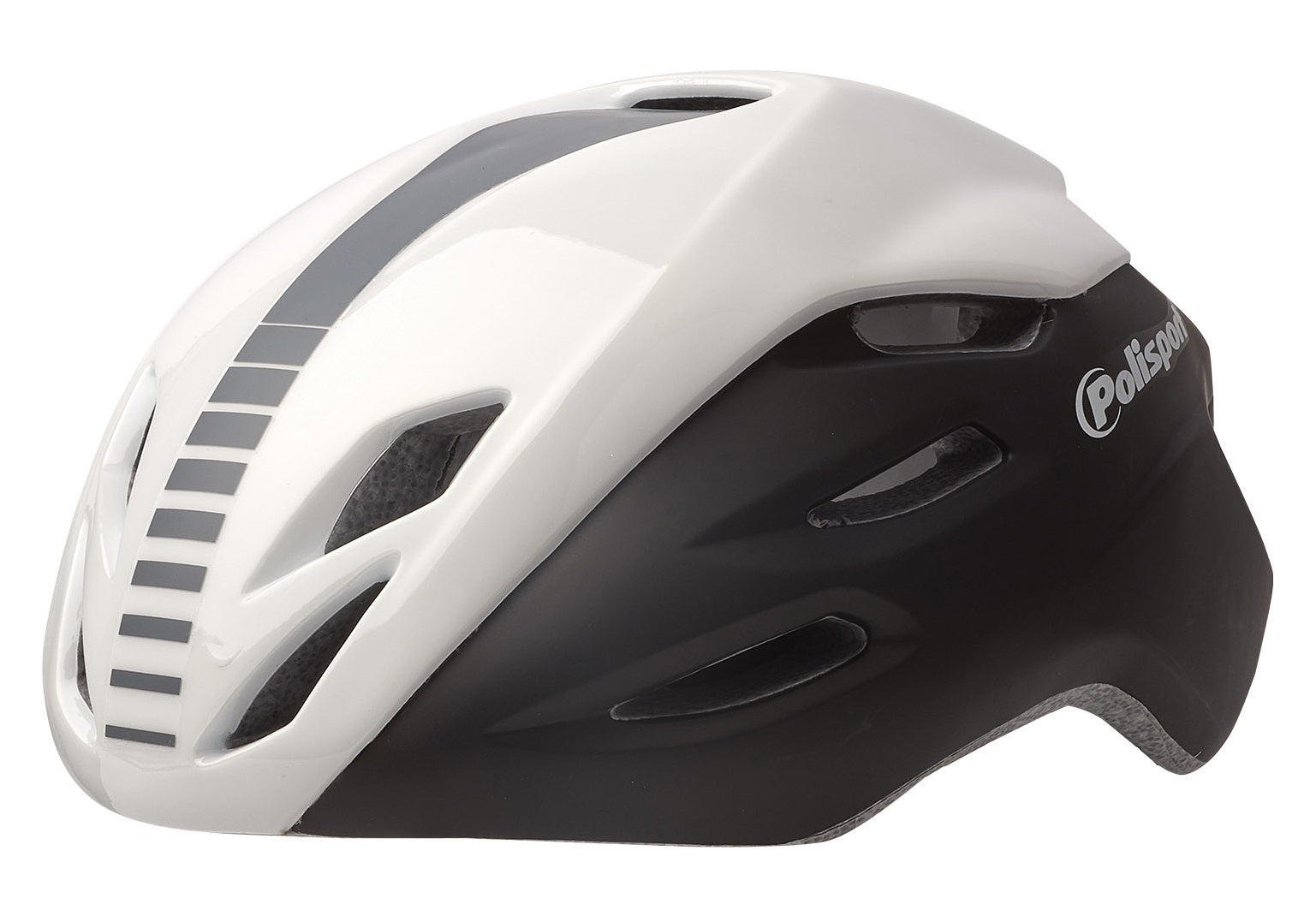 polissport helmet aero road matt white/gloss white/grey l 58-61cm