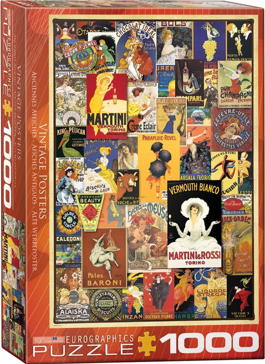 Eurographics - vintage posters - 1000 stukjes 48×68cm (b×h) - legpuzzel