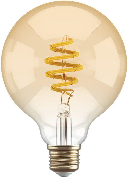Hombli smart filament bulb - e27 g95 - amber - globe - warm wit licht - vintage look - wifi - 1 stuk