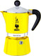 Bialetti rainbow geel percolator 200 ml – 3 kops – espresso maker voor authentieke italiaanse koffie