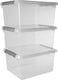 Sunware comfort line opbergbox 36l - set van 3 - 50x40x26 cm - transparant
