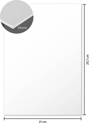 Kangaro foamboard a4 - dikte 5mm - wit - doos van 20 stuks - 2-zijdig