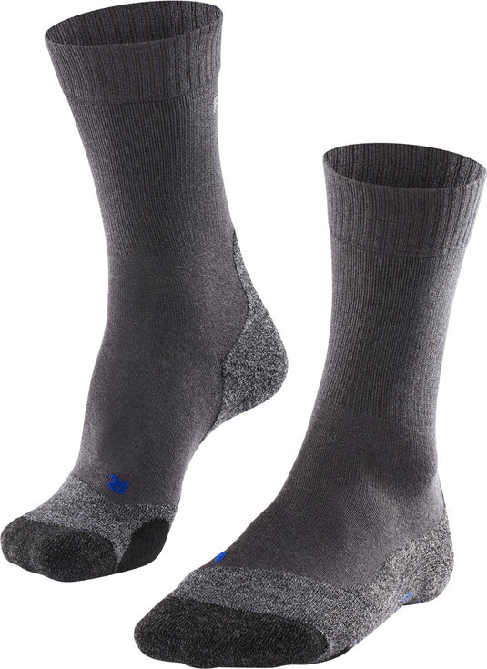 Falke tk2 cool wandelsokken anti blaren, medium padding functioneel garen sportsokken dames grijs - maat 35-36