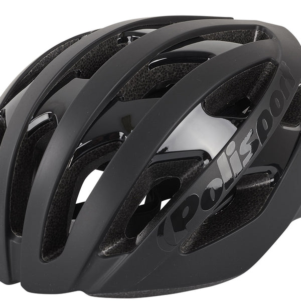 polisport light pro bicycle helmet m 52-58cm matt black/black