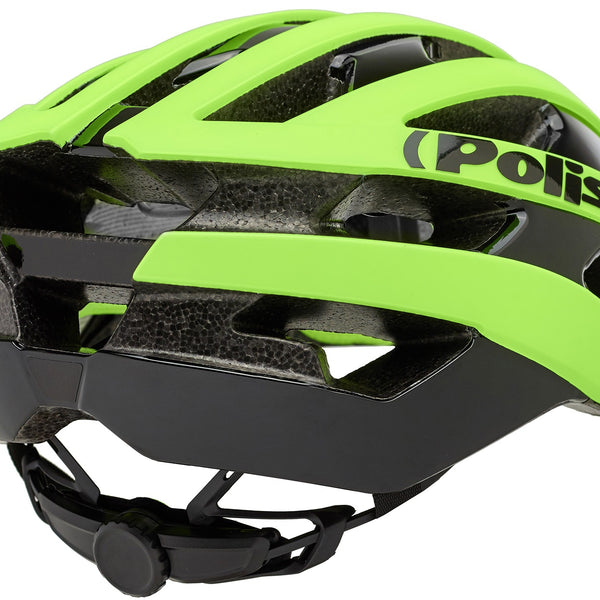 polisport light pro bicycle helmet m 52-58cm fluo yellow/black