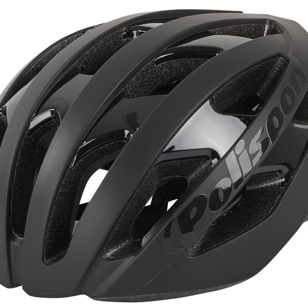 polisport light pro bicycle helmet l 58-62cm matt black/black