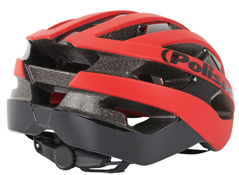 polisport light pro bicycle helmet l 58-62cm matt red/black