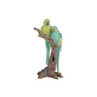 Decoris figuur papegaai op tak polyresin 8x11,5x22,5cm