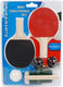 Gametime tafeltennisset mini 16 x 9 cm zwart rood 4-delig