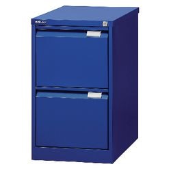 Archiefkast bisley 47x62,2x71cm draaggewicht 35kg donkerblauw 2 laden