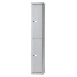 Locker 2 compartimenten clk182 30,5x45,7x180,2cm zilvergrijs