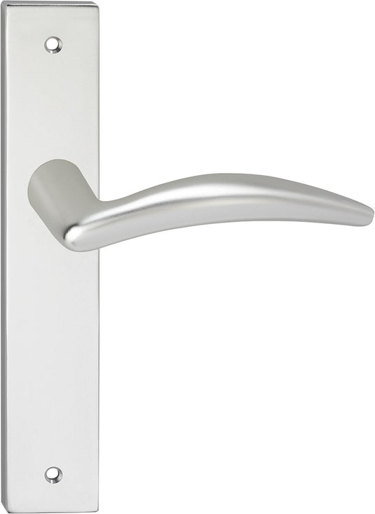 Impresso deurkruk - windsor - voor binnen - vierkant deurschild met schroeven - aluminium - 2 stuks