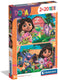 Clementoni - puzzel - 2x20 stukjes - dora the explorer -super color - 2 puzzels voor kinderen vanaf 3 jaar