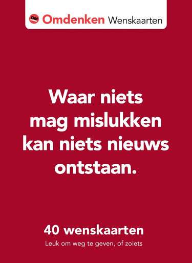 Merkloos sans marque 40 omdenken wenskaarten