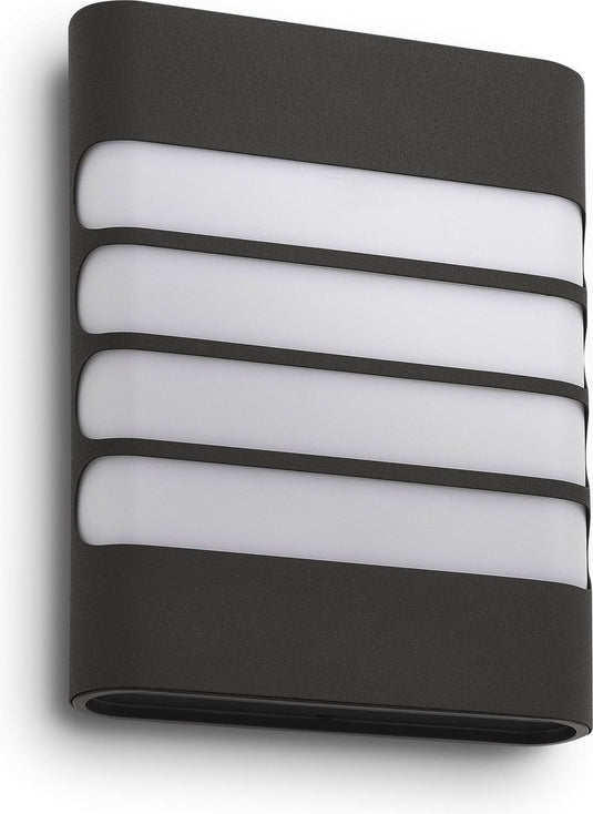 Philips led philips mygarden raccoon wandlamp - led - antraciet